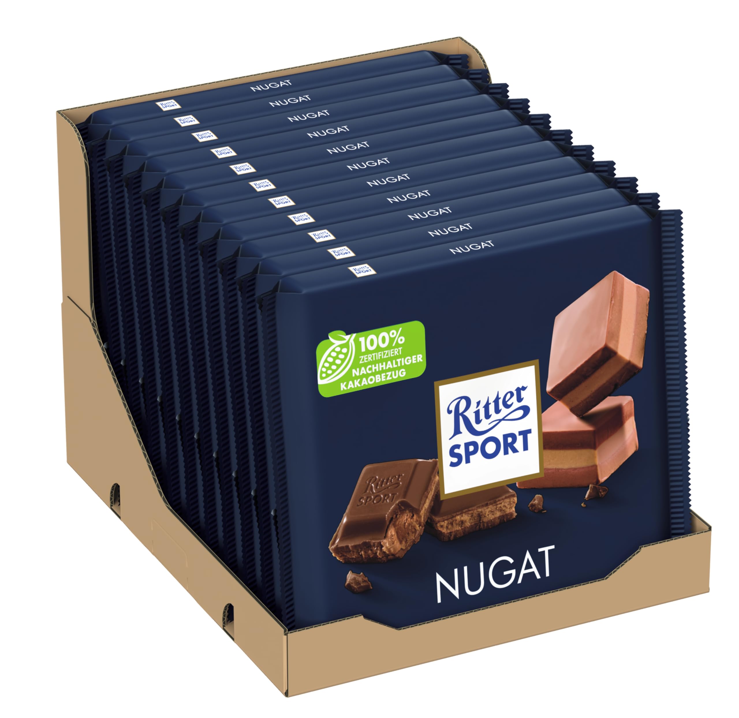 Ritter Sport Großtafel Nugat Schokolade 11x250g Vollmilch