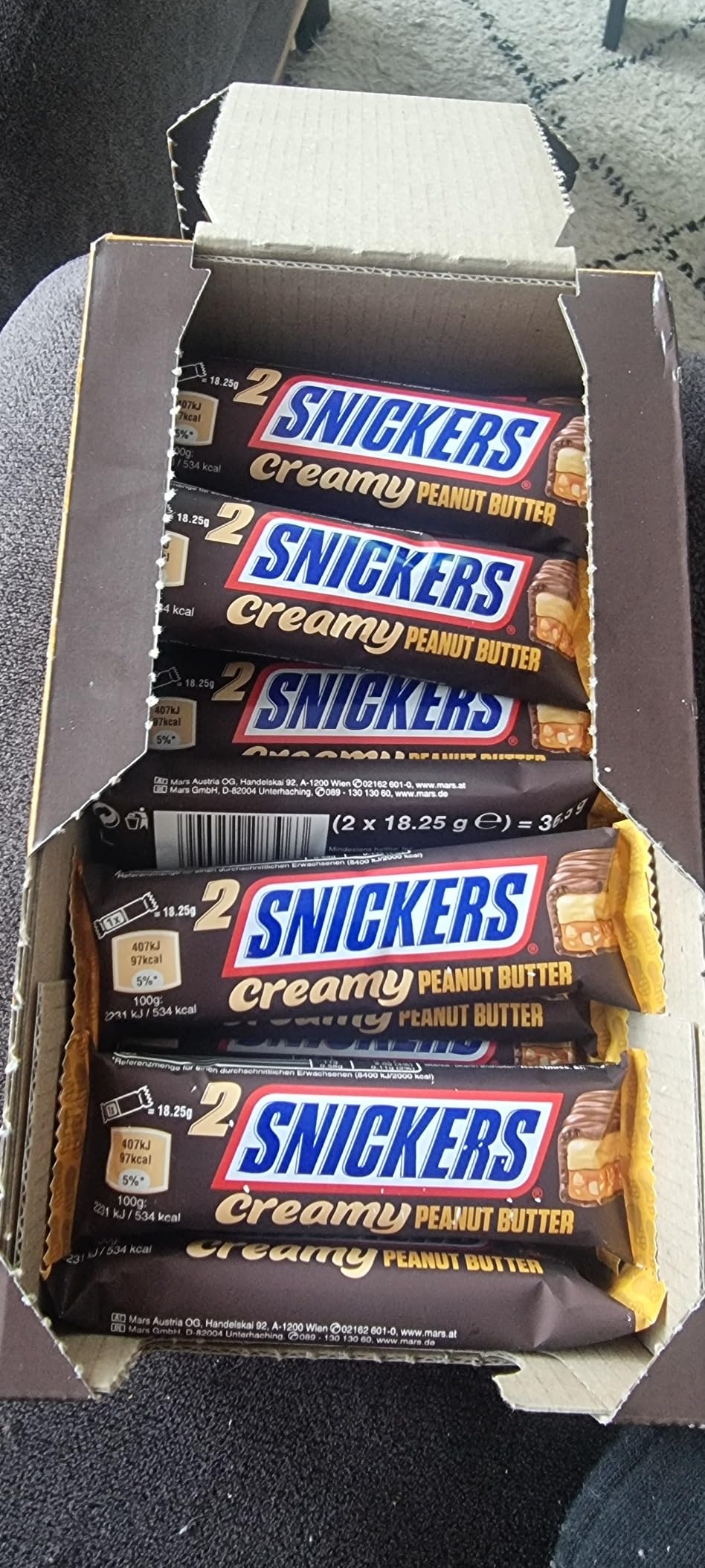 Snickers Creamy Peanutbutter Doppelriegel 24x36,5 g