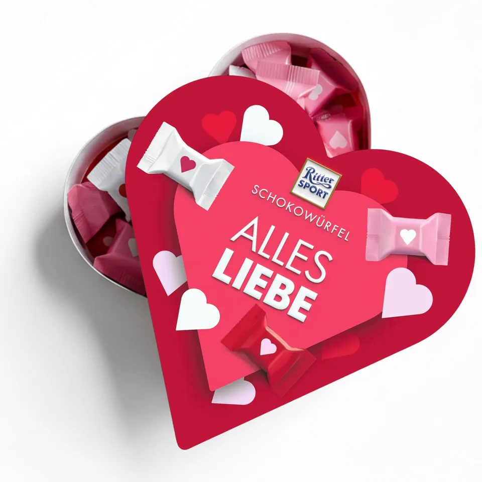 Ritter Sport Bunte Vielfalt Herz Schokowürfel 119g Vollmilch