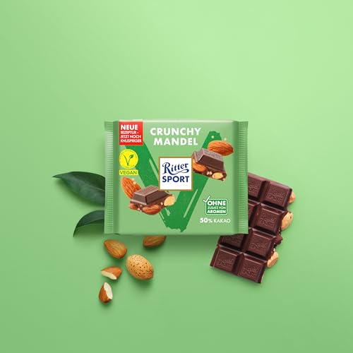 Ritter Sport Vegan Crunchy Mandel Tafel 10x100g Pflanzlich